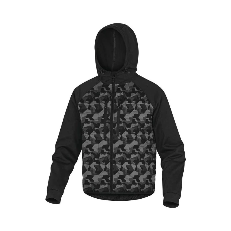 Delta Plus MOOVENCTM Move Quilted PU Coated Polyamide Ripstop/Polyester 2 Laminated Layers Bi-Material Jacket, Size Medium, Black/Camouflage, Pack of 1
