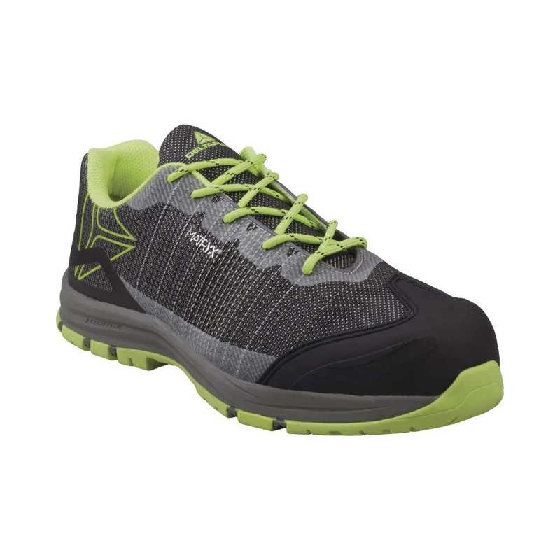 Delta Plus DFLYSPGV42 FLY S1P HRO SRC Matrix Technology Work Shoes, Size 42, Grey/Green, Pack of 5