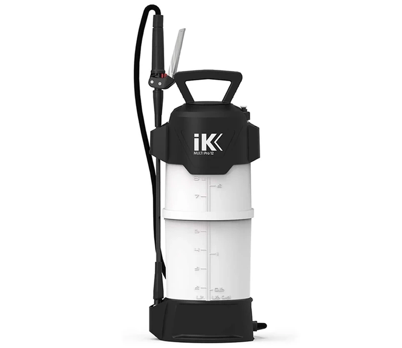 IK Multi Pro 12 - Professional High-Resistance Sprayer - Compatible with Aggressive Chemicals - Ideal for Construction and Disinfection - Reinforced Hose - Translucent Tank - 10L