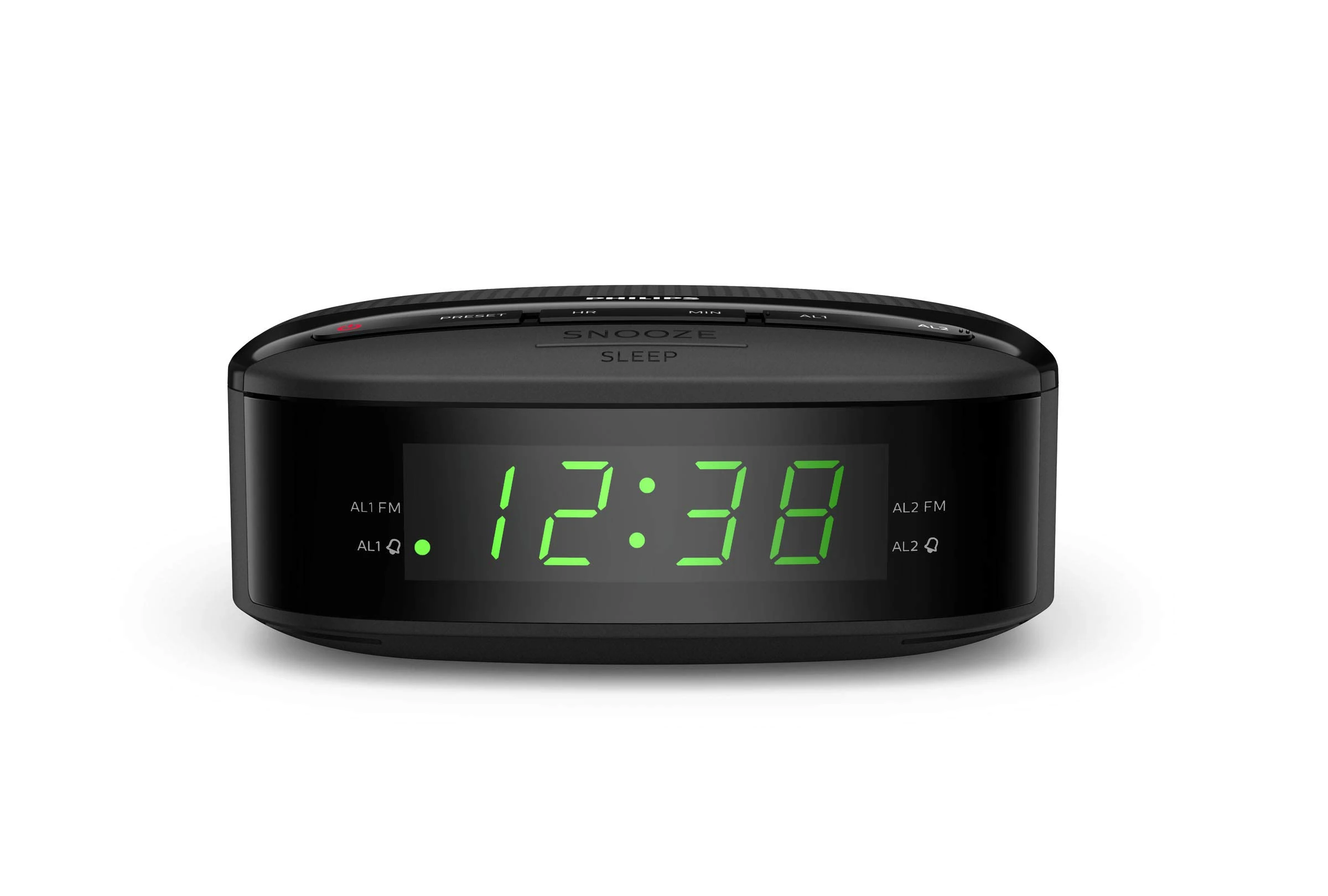 Philips Clock Radio R3205/05 FM Radio (Dual Alarm, Sleep Timer, Compact Design, FM Digital Radio, Backup Battery)