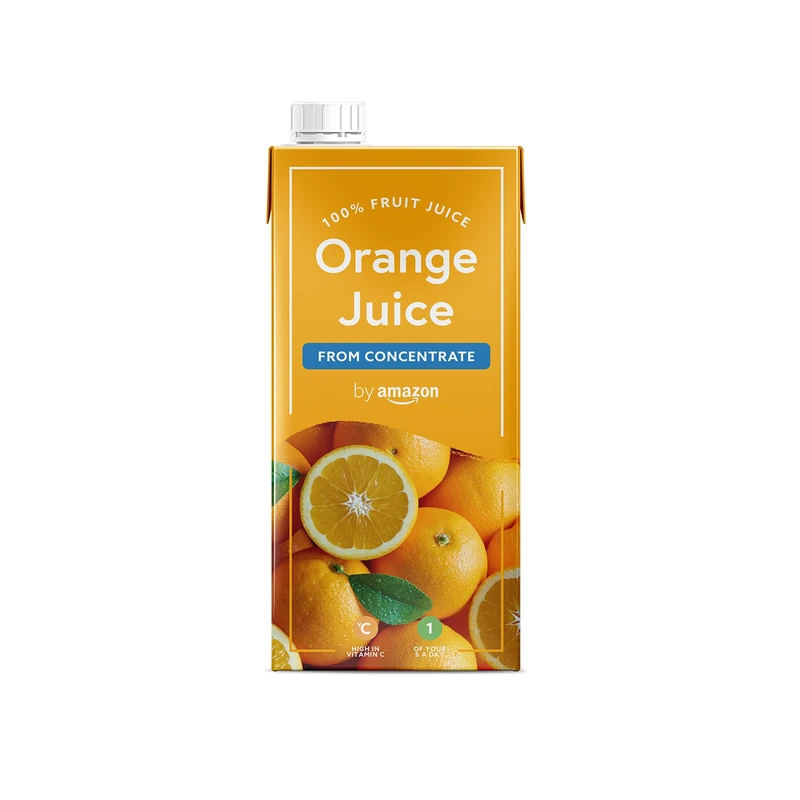 by Amazon Orange Juice From Concentrate, 1L, High in Vitamin C,
