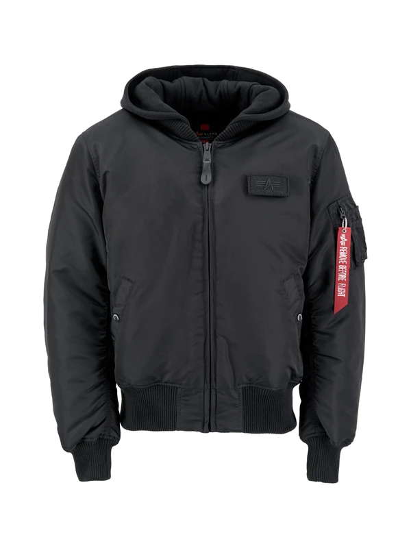 ALPHA INDUSTRIES Men's Ma-1 Zh Back Print Bomberjacke für Herren Bomber Jacket, Black/Yellow Gold, XL