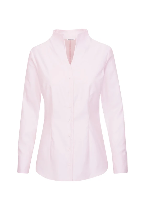 Seidensticker Women's Blouse - City Blouse - Easy to Iron - Goblet Collar Blouse - Slim fit - Long Sleeve - 100% Cotton