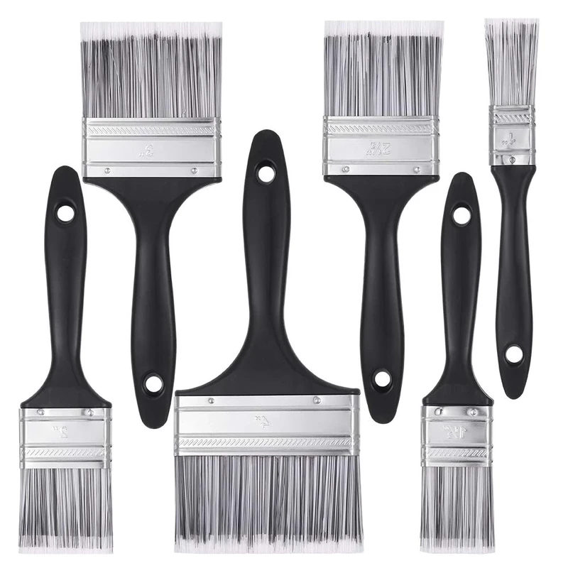 Gaosaili 6pcs Paint Brush Set, Decorating Brushes for Furniture, Wall Painting, with PP Handles and No Loss of Bristle Suitable for All Paints