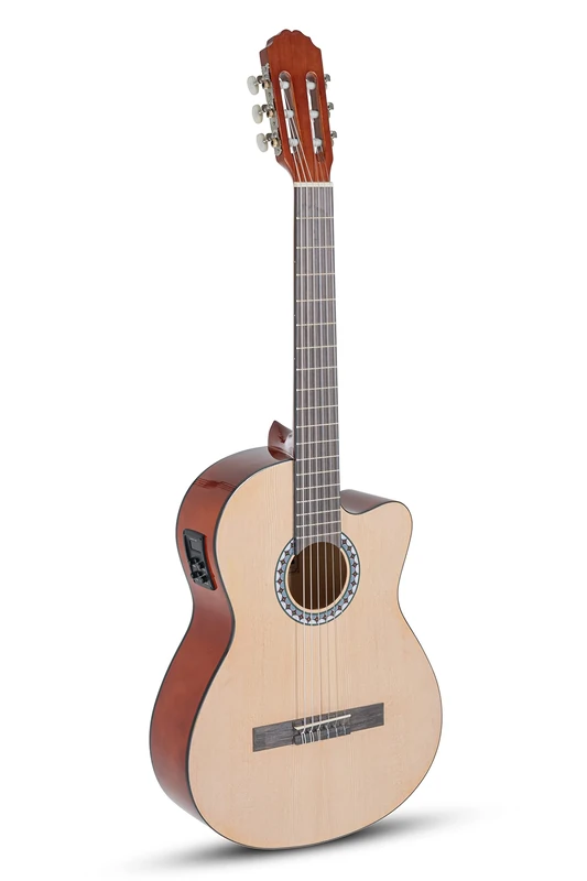 GEWA E-Acoustic Classical Guitar Basic Plus, spruce top, basswood body, 4/4, natural