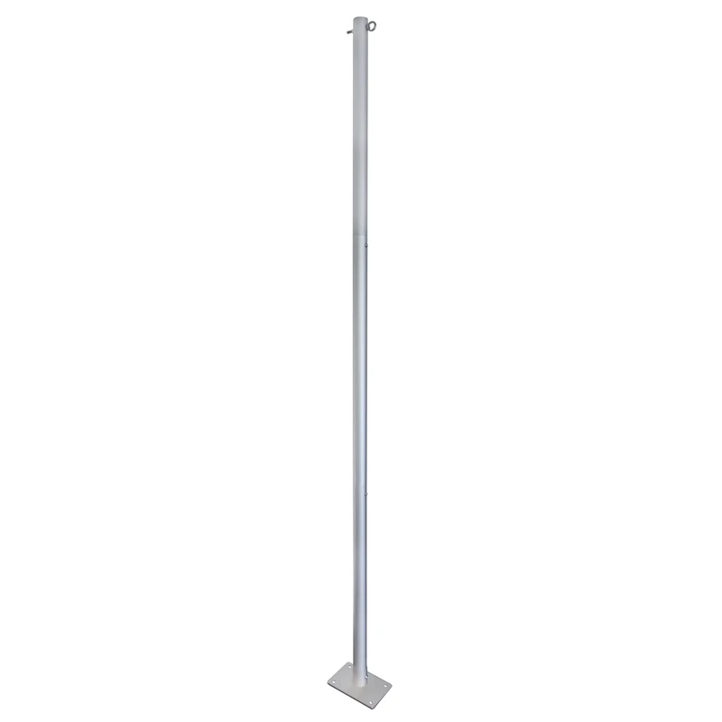 Windhager Basic 10705 Sun Sail Pole Set, Steel Pole, Standing Pole for Sun Sail, Rustproof, Mast Height Max. 240 cm