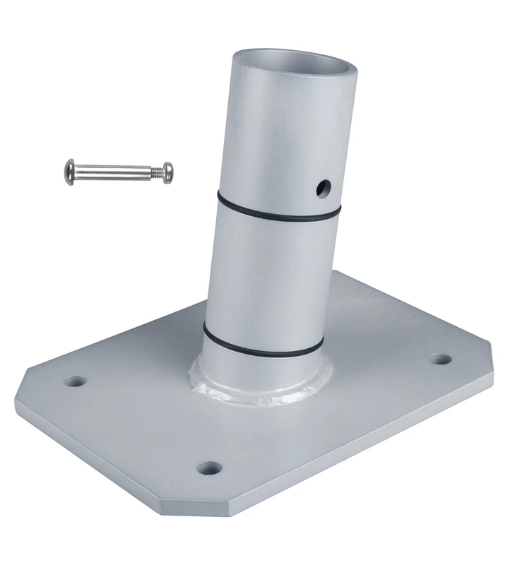 Windhager Premium Patio Bracket Sun Sail Attachment, Bracket for Sail, Awning Pole, Weather-Resistant, 10708, Silver