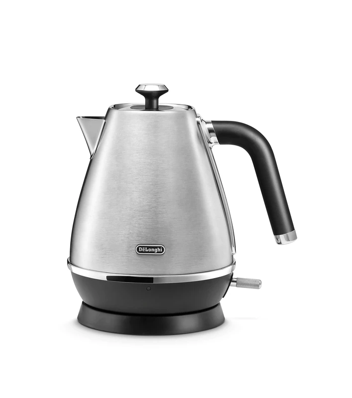 De'Longhi Distinta X Design 1.7L Rapid Boil Metal Kettle, Stainless Steel, Anti-Limescale Filter, Cord Storage KBI3001.M - Brushed Steel