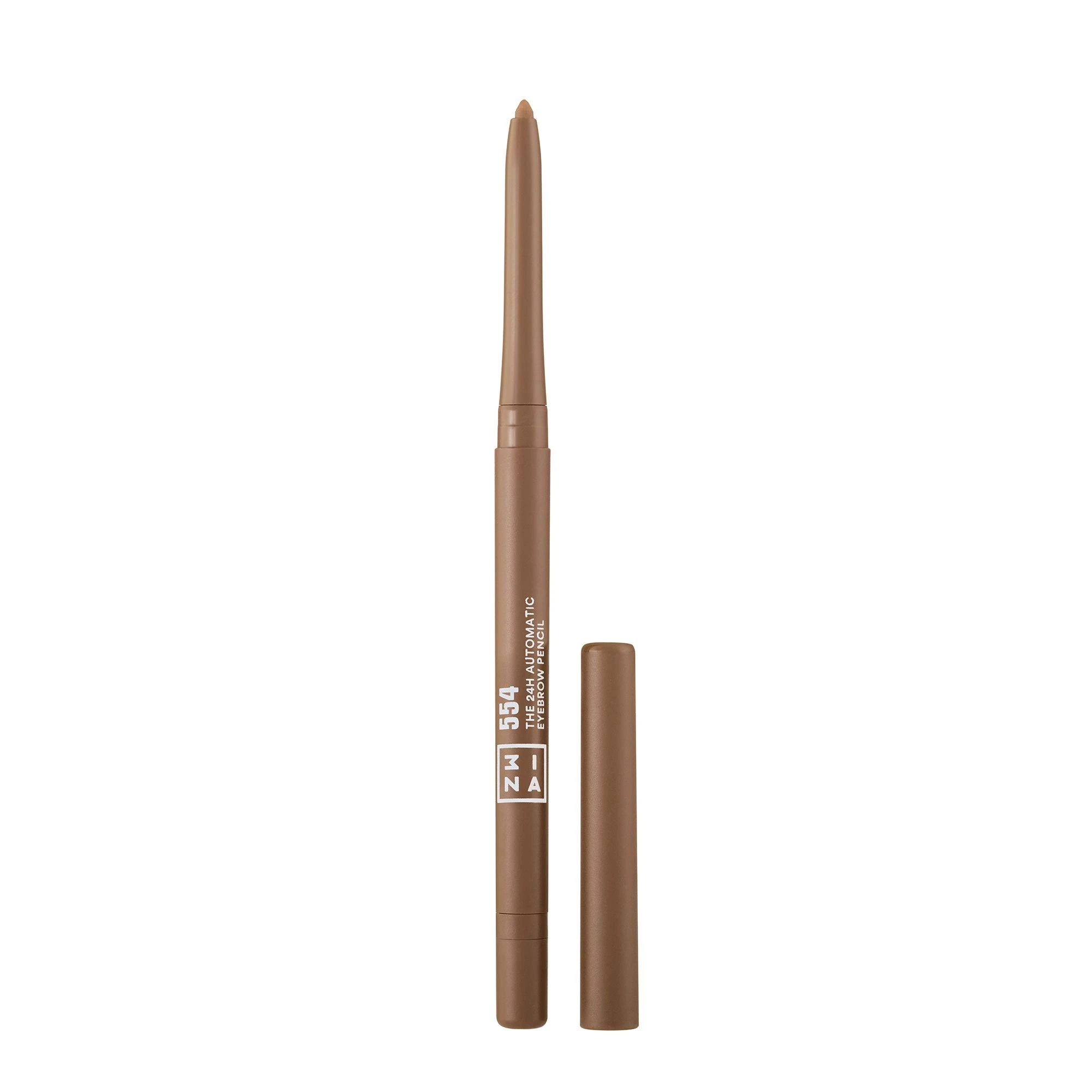 3INA MAKEUP - The 24H Automatic Eyebrow Pencil 554 - Caramel - 24H Longwearing Waterproof Formula with Built-In Sharpener - Fuller Looking Brows - Precise Tip - Vegan - Cruelty Free