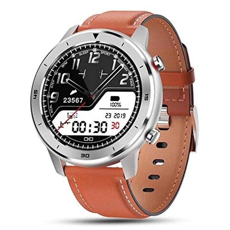 Monkeylectric SWISS89 SWISS87 Beige Leather Unisex Smartwatch