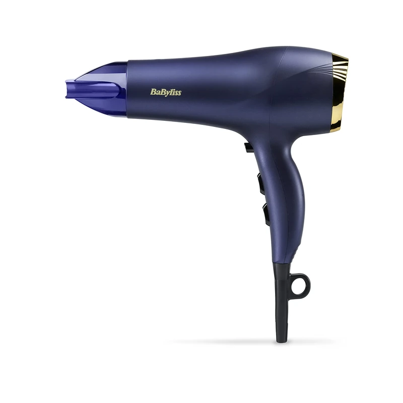 BaByliss Midnight Luxe Hair Dryer - Powerful 2300W Blow Dryer, Ionic Frizz-Control, Fast Drying, Professional and Lightweight, 3 Heat & 2 Speed Settings, 5781U