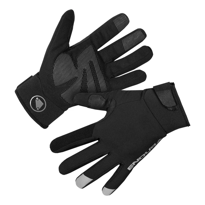 Endura Men's Strike Waterproof Cycling Gloves | MTB | Commute | Road | Warm Gloves | Ergonomic Design | Warmth Gloves, Black, L