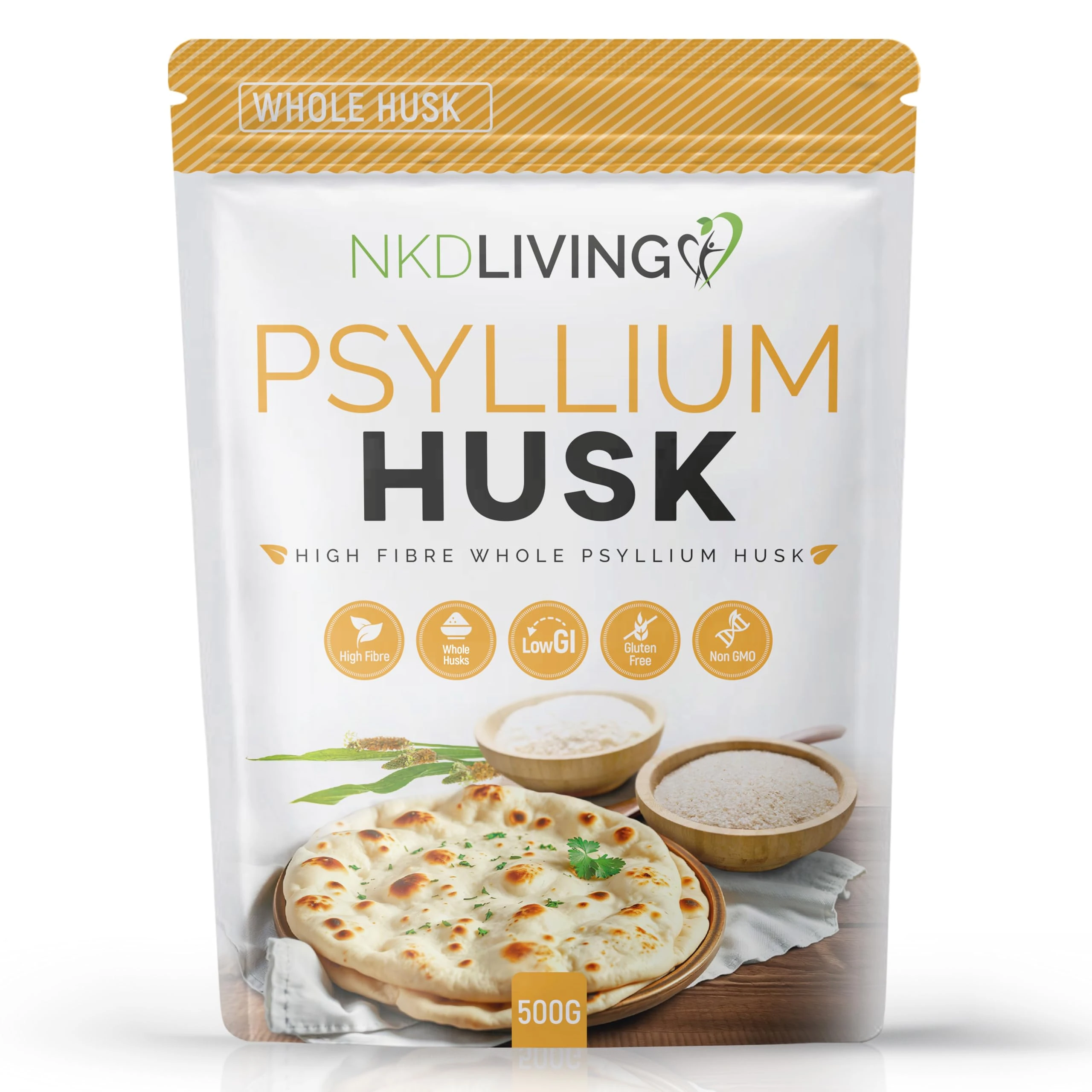 NKD Living Whole Psyllium husks (500g)