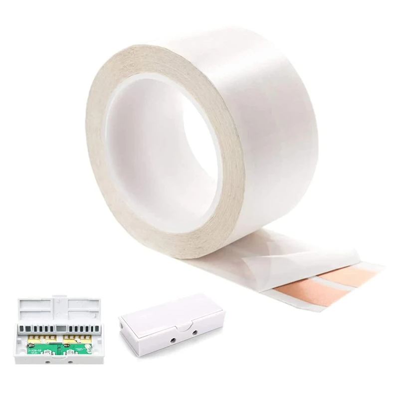 FROGBRO White Super Flat Wire Speaker Cable, Self Adhesive Speaker Wire Low Profile Can be hidden Tape cable, DIY Audio Cable + 2×Connectors, 2 Pure Copper Conductors, 2×1.0mm², 2.36" W x 50ft L