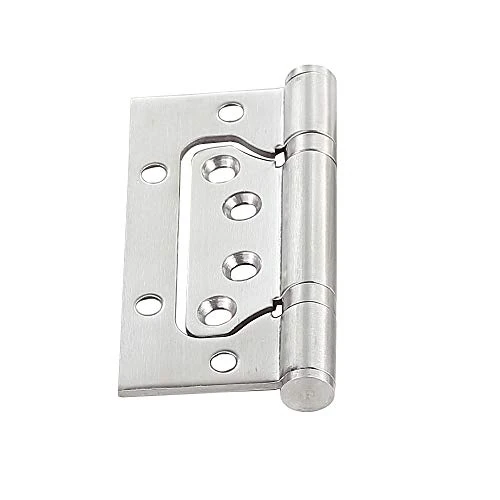 AOLISHENG 1 Pairs Ball Bearing Door Hinges, Home Door Hinges Chrome 4 inch (100mm) (Silver)