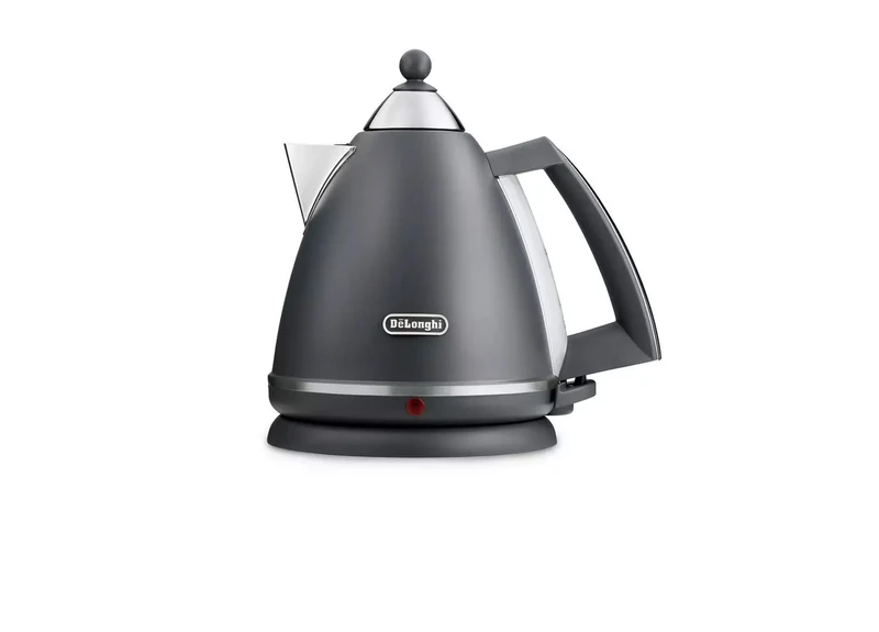 De'Longhi Argento Silva KBX3016.GY Kettle with 1.7L Capacity, 360 Swivel Base & cord storage, Grey
