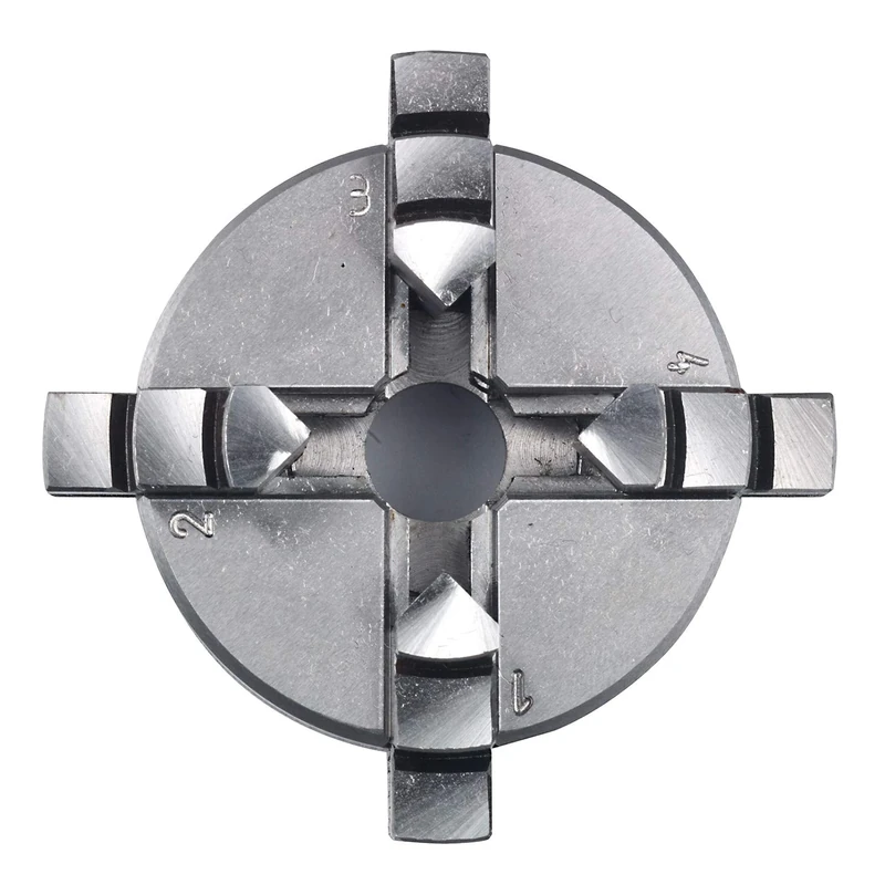 Proxxon 24158 4-jaw Lathe (Centric tensioning for fine Lathe FD 150/E, Clamping Range Reverse Jaws Inside 1-20 mm, Outside 20-50 mm)