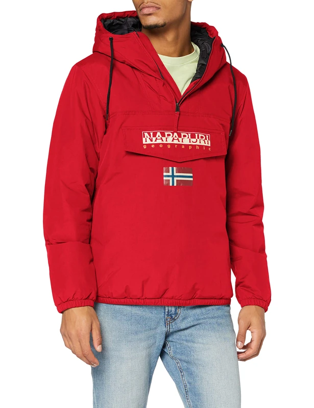 Napapijri Men's SHADE Winter Anorak - Red Tango, Large