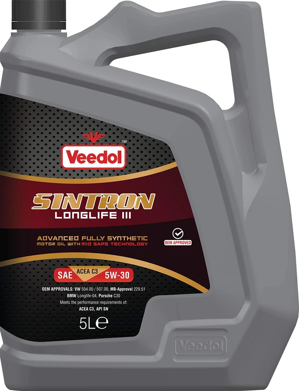 Veedol Sintron Longlife III 5W-30 - Fully Synthetic - 5 Litre