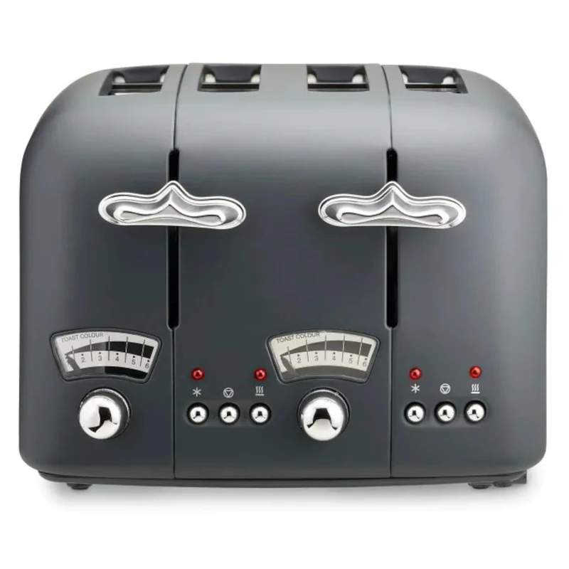 De'Longhi Argento Silva CT04.GY, 4 Slice Toaster Grey