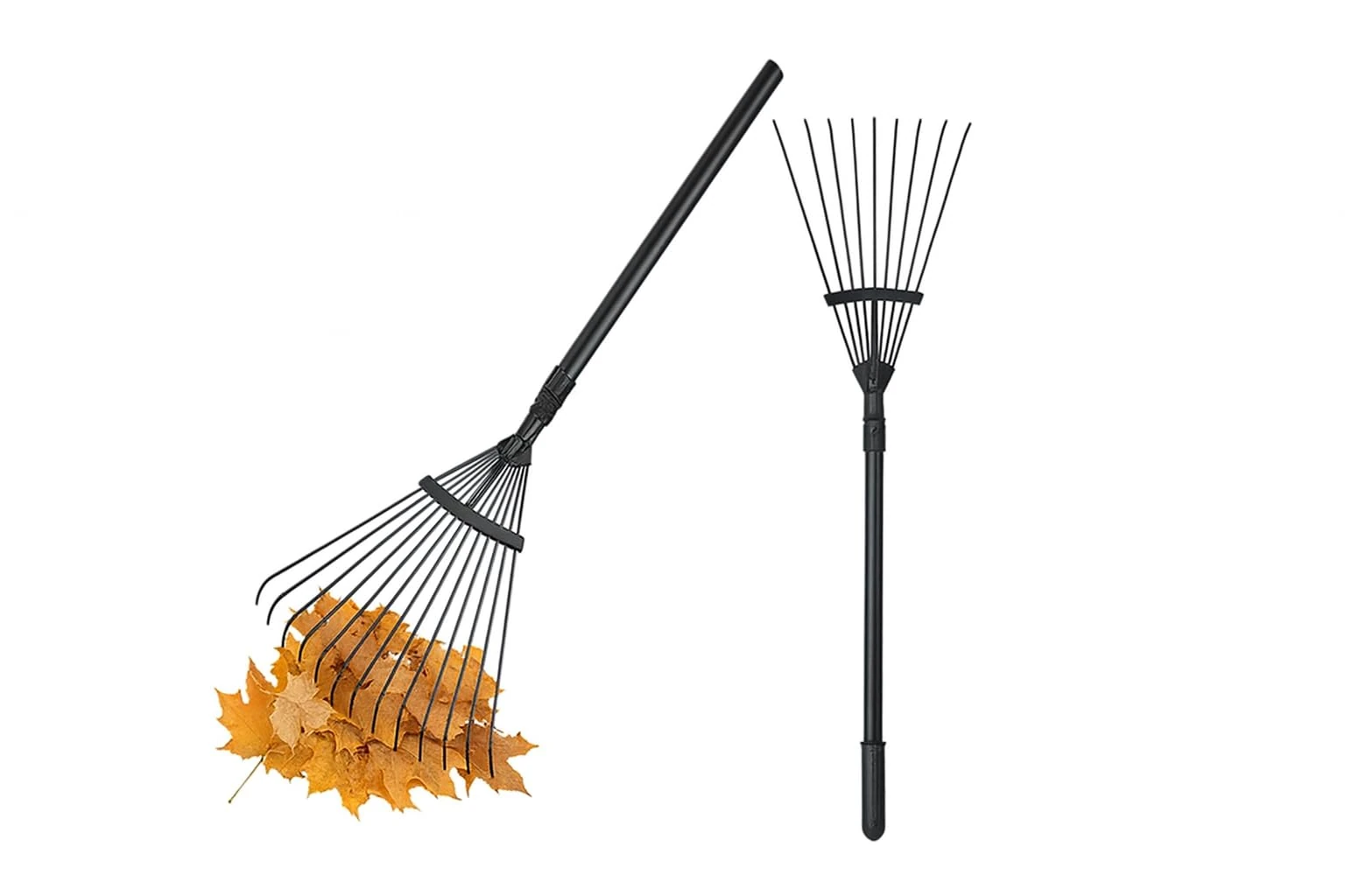 Telescopic Metal Adjustable Rake for Quick Cleaning of Lawn, Yard & Garden | Leaf Rake with Steel, Lightweight & Rust Resistant Ergonomic Handle