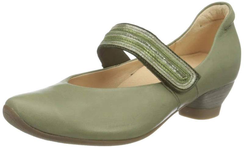 Think! Women's AIDA_3-000122 nachhaltiger, Wechselfußbett Closed-Toe Pumps, 7000 Menta/Kombi, 10 UK