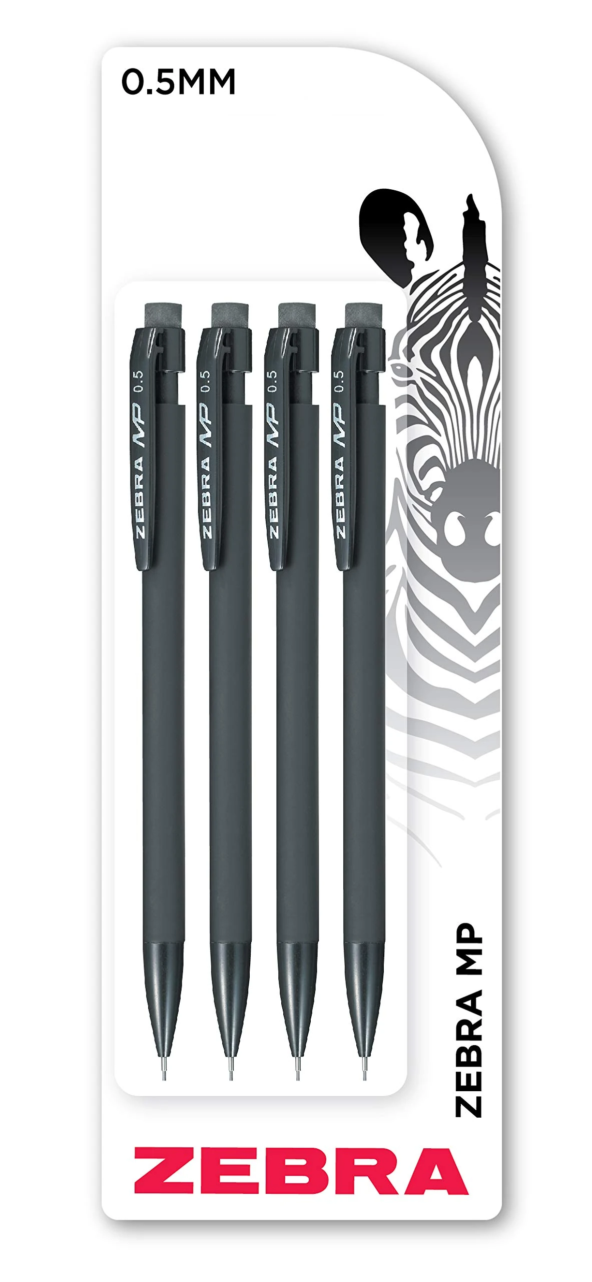 Zebra Pen MP Mechanical Pencil, 0.5mm, Pack of 4