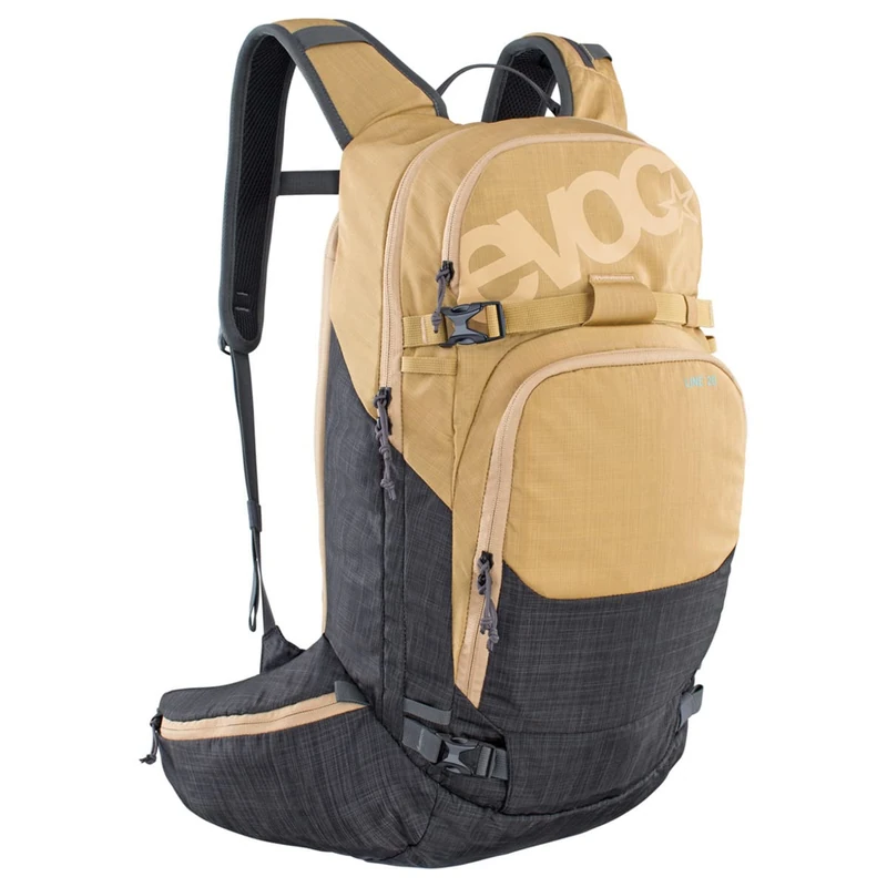 EVOC LINE 20 touring backpack (NEURALITE SYSTEM, separate avalanche compartment with emergency plan, ski/snowboard attachment options, hip belt pockets, BODDY HUGGING), Mottled Gold/Carbon Grey
