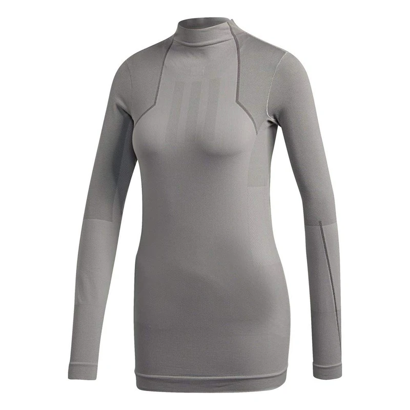 adidas W Knit LS T-Shirt, Women, Grimet/Gricin, XS