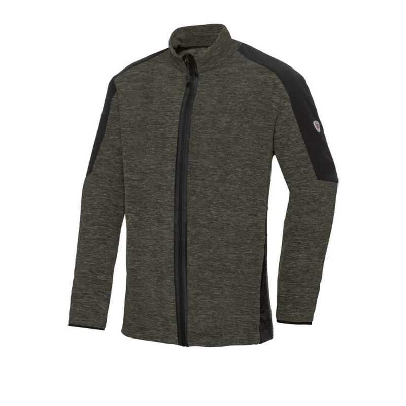 BP 1829-040-0714-XLn Men's Stand-Up Collar Fleece Jacket, 100% Polyester, Space Olive, XL