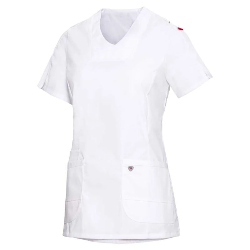 BP 1762-684-0021-Mn Super Light Fabric Cover Tunic for Women, 49% Cotton, 49% Polyester, 2% Elastolefin, White, Mn Size - Image 1