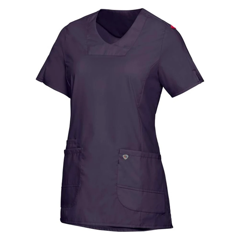 BP 1762-241-0890-Sn Super Light Fabric Cover Tunic for Women, 49% Cotton, 48% Polyester, 3% Elastolefin, Aubergine, Sn Size