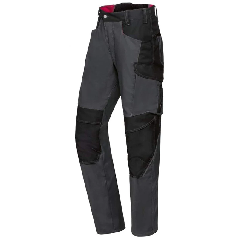 BP 1820-565-5632-45/46n Fabric Blend with Stretch Work Trousers for Men, Higher Waist at Back, 65% Polyester/35% Cotton, Anthracite/Black, 45/46N Size