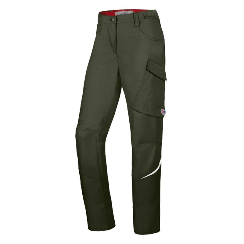 BP 1961-570-0073-16n Fabric Blend with Stretch Slim Silhouette Work Trousers for Women, 65% Polyester/35% Cotton, Olive, 16N Size