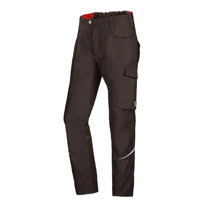 BP 1960-570-0048-31/32n Fabric Blend with Stretch Work Trousers for Men, Slim Silhouette with High Waist at Back, 65% Polyester/35% Cotton, Brown, 31/32N Size
