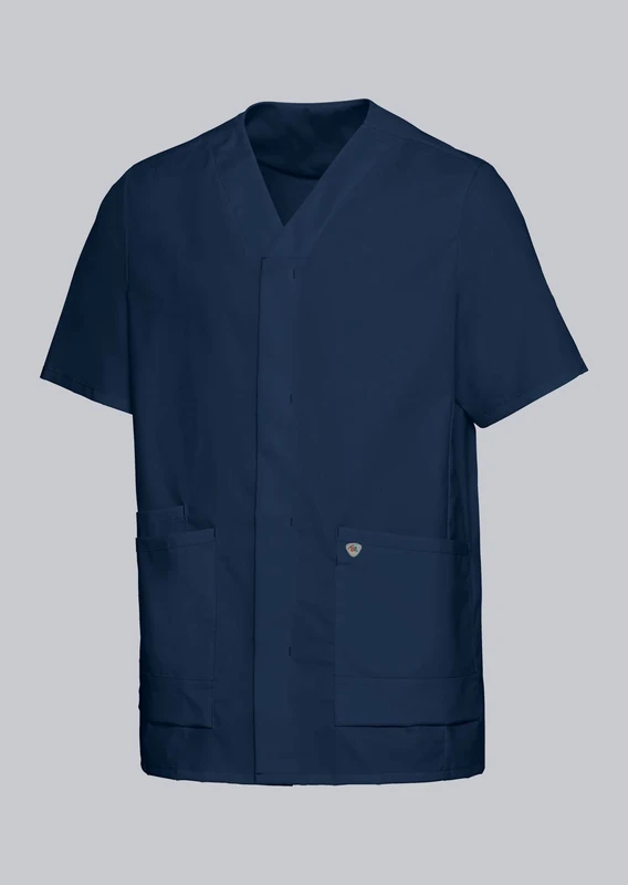 BP 1765-241-0110-Sn Unisex Super Light Fabric Slip-On Tunic 49% Cotton / 48% Polyester / 3% Elastolefin, Midnight Blue, Sn Size