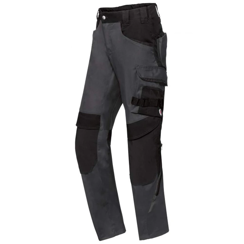 BP 1825-032-5632-41/42n Fabric Blend with Stretch Work Trousers for Men, High Waist at Back, 65% Polyester/35% Cotton, Anthracite/Black, 41/42N Size