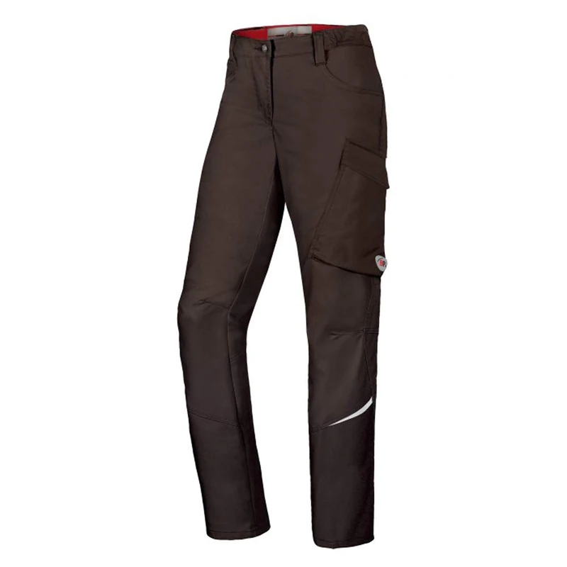 BP 1961-570-0048-10n Fabric Blend with Stretch Slim Silhouette Work Trousers for Women, 65% Polyester/35% Cotton, Brown, 10N Size