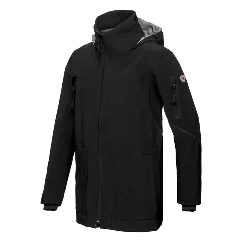 BP 1831-104-0032-3XLn Weatherproof Jacket with Stand-Up Collar Adjustable Hood 100% Polyester Black 3XL