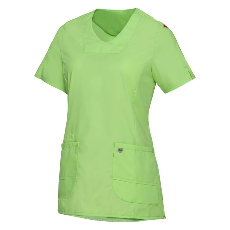 BP 1762-241-0078-Mn Super Light Fabric Cover Tunic for Women, 49% Cotton, 48% Polyester, 3% Elastolefin, Light Green, Mn Size