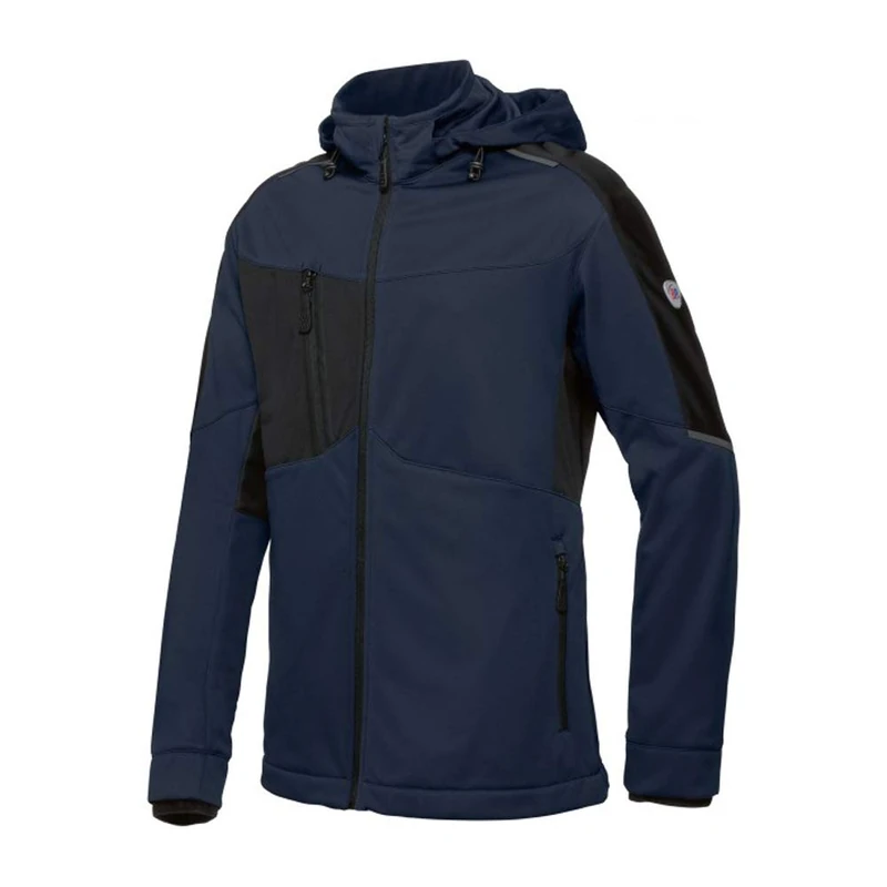 BP 2438-581-1432-56/58n Work Jacket for Men, Stand-Up Collar, Concealed Zip, 0.35 Aramid/30% Modacrylic/25% Cotton/9% Polyamide/1% Other Fibres, Midnight Blue/Black, 56 /58n