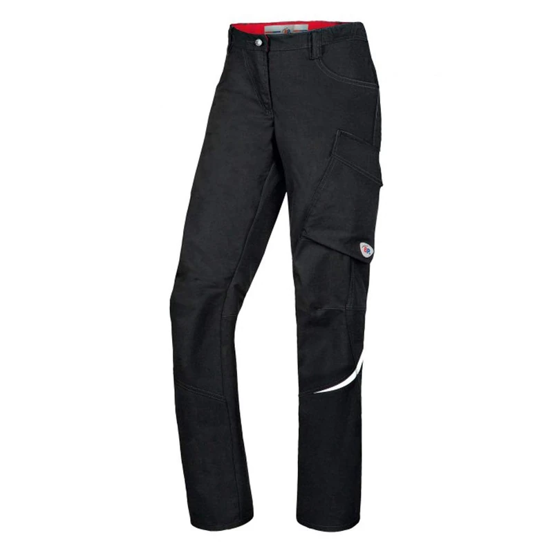 BP 1961-570-0032-26n Fabric Blend with Stretch Slim Silhouette Work Trousers for Women, 65% Polyester/35% Cotton, Black, 26N Size