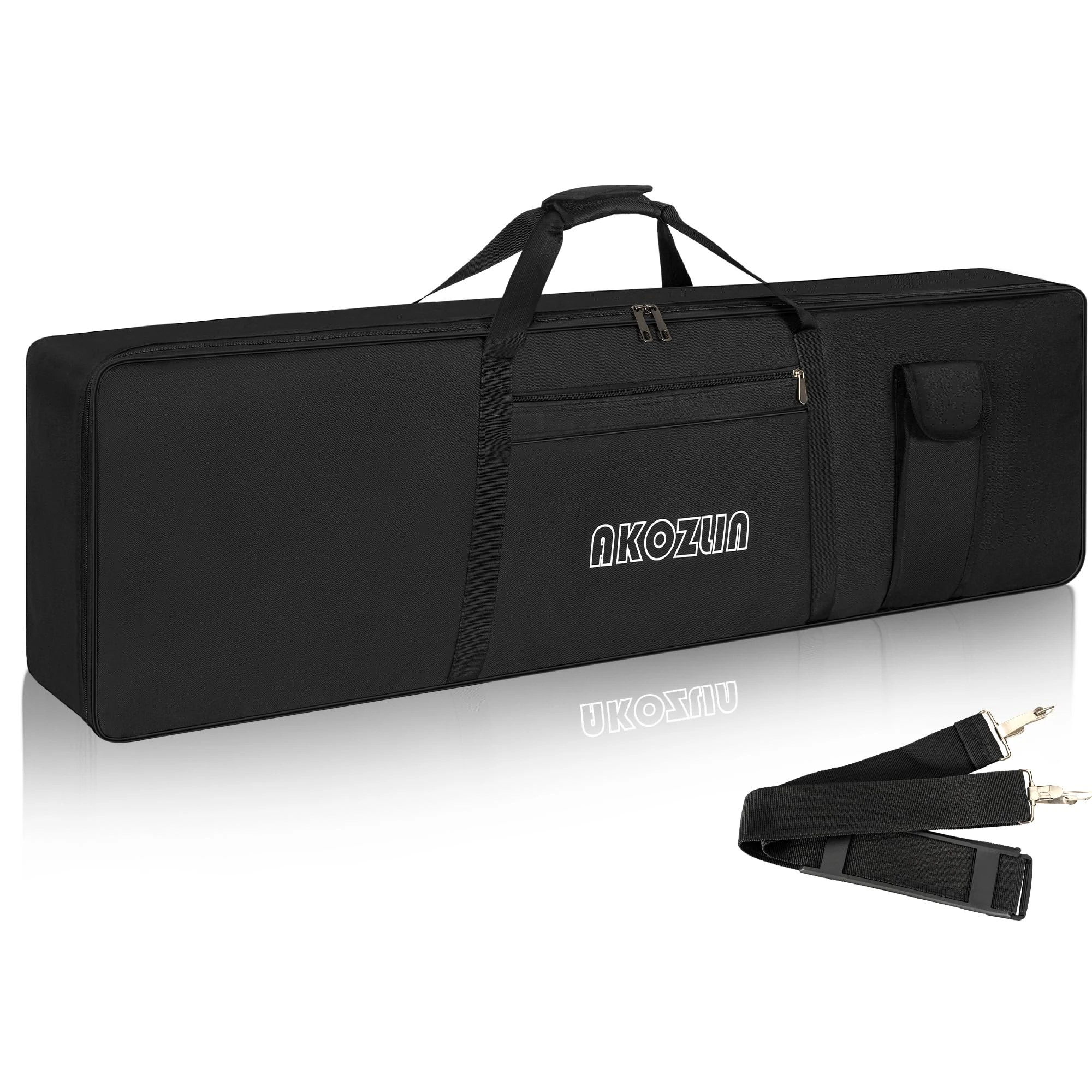 AKOZLIN 88 Keys Portable Padded Keyboard Case,Dimension 54.1"X6.69"X13.18", Electric Piano Keyboard Gig Bag