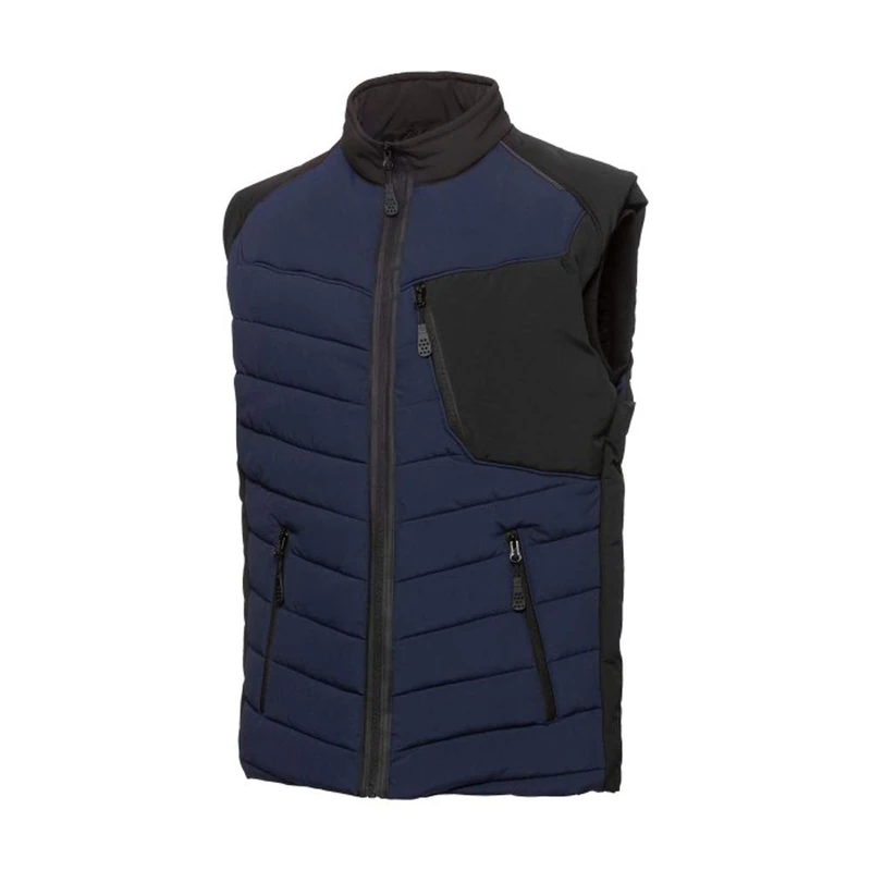 BP 1832-801-1432-Mn Thermal Vest with Thermal Quilted Lining Padded, 100% Polyester, Midnight Blue/Black, Mn Size