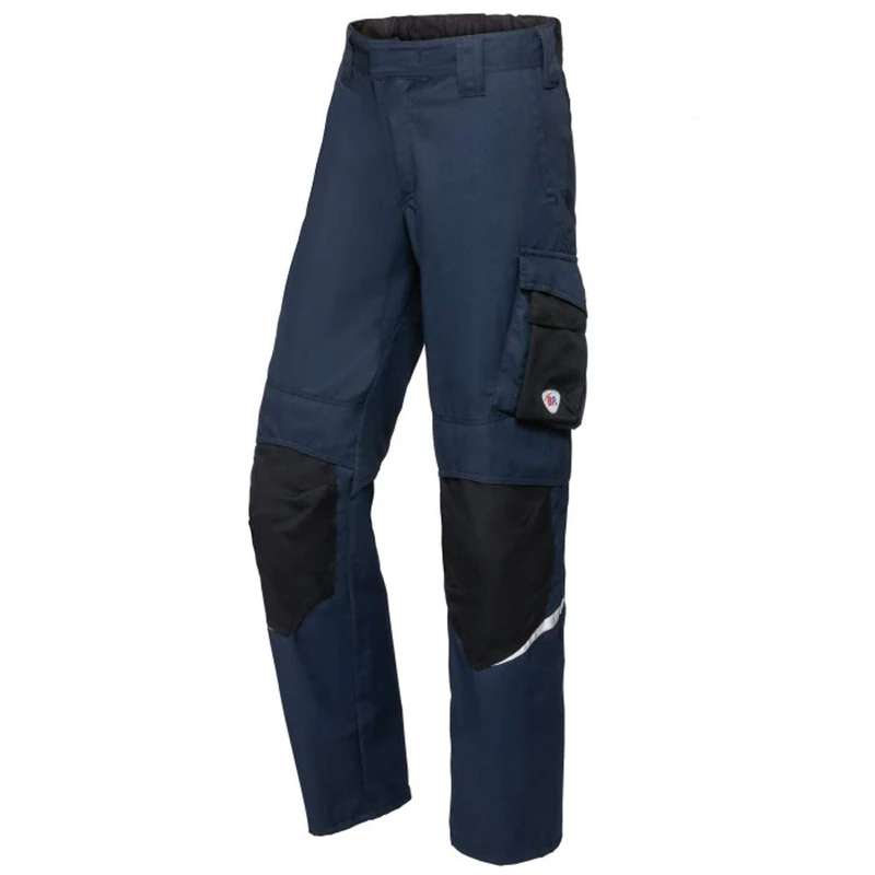 BP 2406-581-1432-35/36L Men's Slim Silhouette with High Waist at Back, 35% Aramid/30% Modacrylic/25% Cotton/9% Polyamide/1% Other Fibres, Night Blue/Black, 35/36L Size