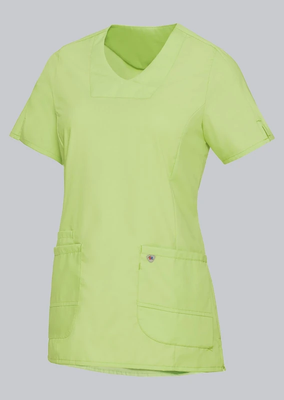 BP 1762-241-0078-Sn Super Light Fabric Cover Tunic for Women, 49% Cotton, 48% Polyester, 3% Elastolefin, Light Green, Sn Size