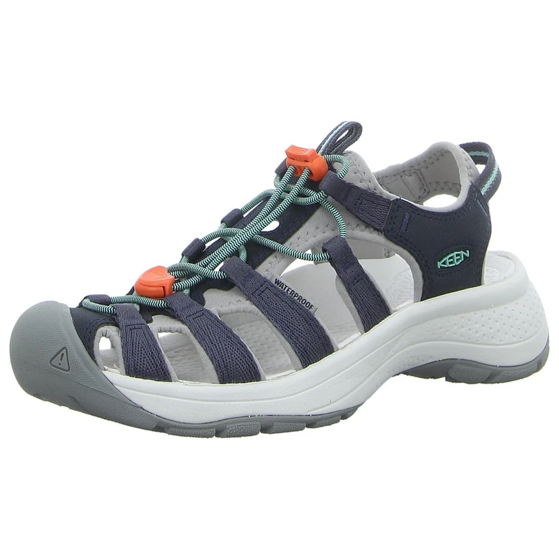 KEEN Women's Astoria West Closed Toe Sandals, Navy/Beveled Glass, 8 - Image 1