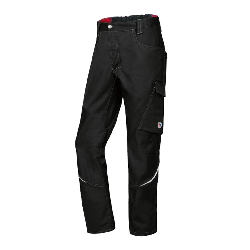 BP 1960-570-0032-37/38l Fabric Blend with Stretch Work Trousers for Men, Slim Silhouette with High Waist at Back, 65% Polyester/35% Cotton, Black, 37/38L Size