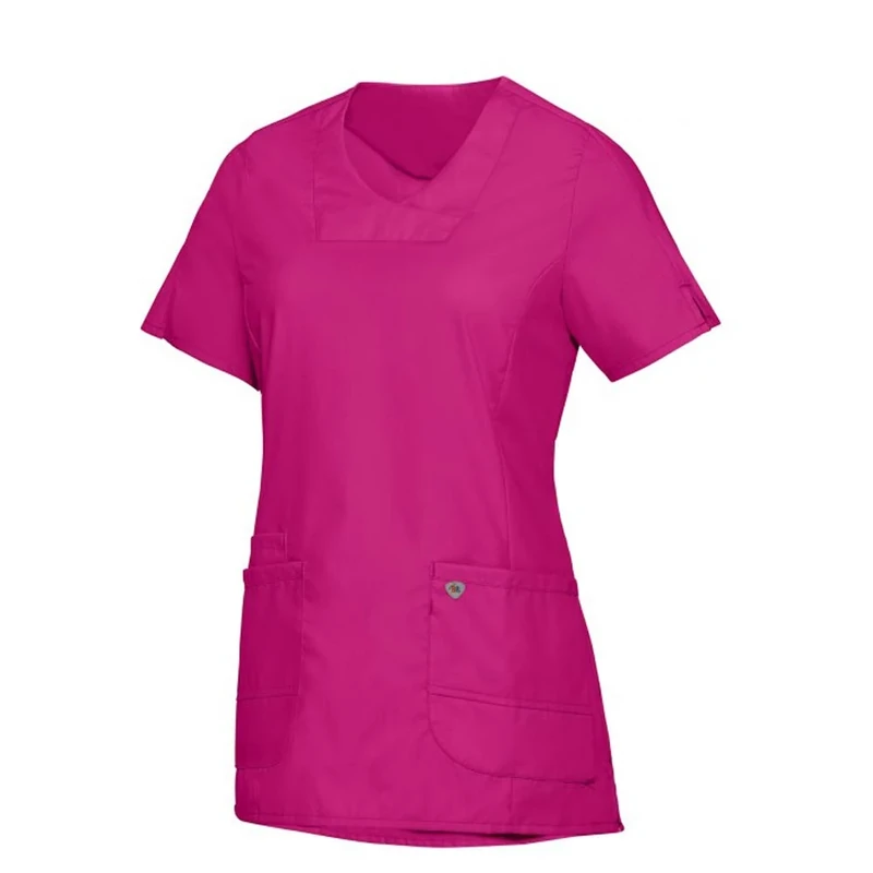 BP 1762-241-0830-Sn Super Light Fabric Cover Tunic for Women, 49% Cotton, 48% Polyester, 3% Elastolefin, Fuchsia, Sn Size