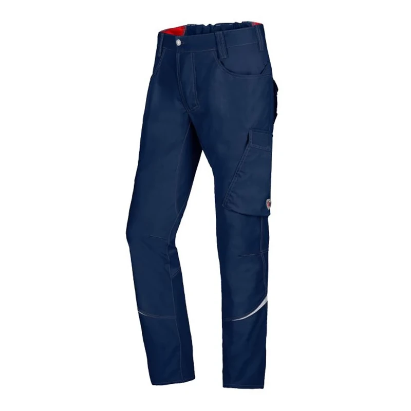 BP 1960-570-0110-47/48n Fabric Blend with Stretch Work Trousers for Men, Slim Silhouette with High Waist at Back, 65% Polyester/35% Cotton, Night Blue, 47/48N Size